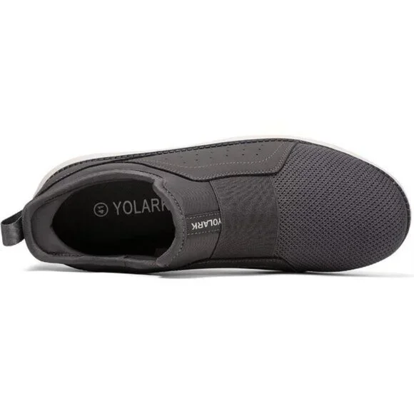 ⚡Men Grey-06 Dress Fashion Lightweight Breathable Laceless Athletic Sneakers - Picture 3 of 7